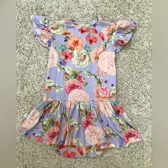 POSH PEANUT Bellamy Ruffled Twirl Skirt Bodysuit Dress Size 3-6m - Picture 5 of 5